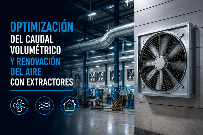 Optimización del caudal volumétrico y renovación del aire con extractores