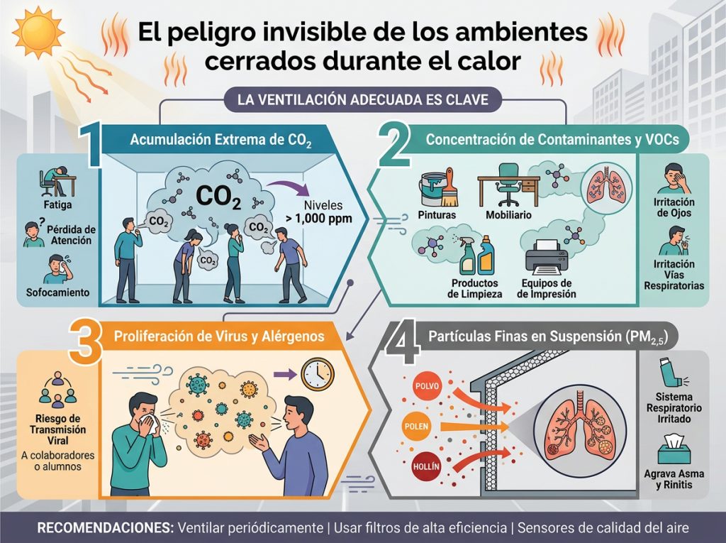 Monitoreo y purificación del aire en espacios cerrados: La combinación clave para mantener ambientes saludables ante altas temperaturas