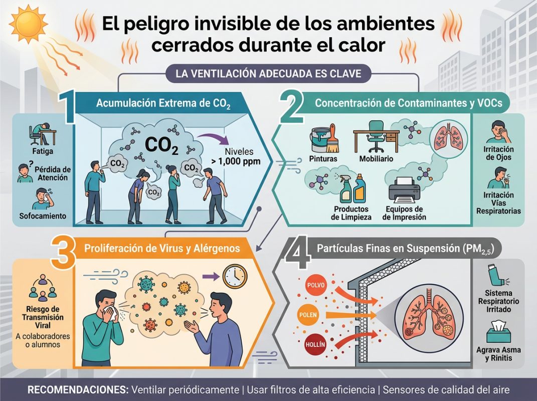 Monitoreo y purificación del aire en espacios cerrados: La combinación clave para mantener ambientes saludables ante altas temperaturas