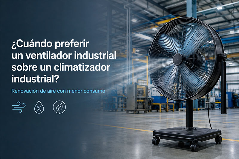 ¿Cuándo preferir un ventilador industrial sobre un climatizador industrial?