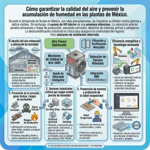 Ventilación y extracción industrial en temporada de lluvias: Cómo garantizar la calidad del aire y prevenir la acumulación de humedad en las plantas de México