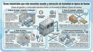 Áreas industriales que más necesitan secado y extracción de humedad en época de lluvias