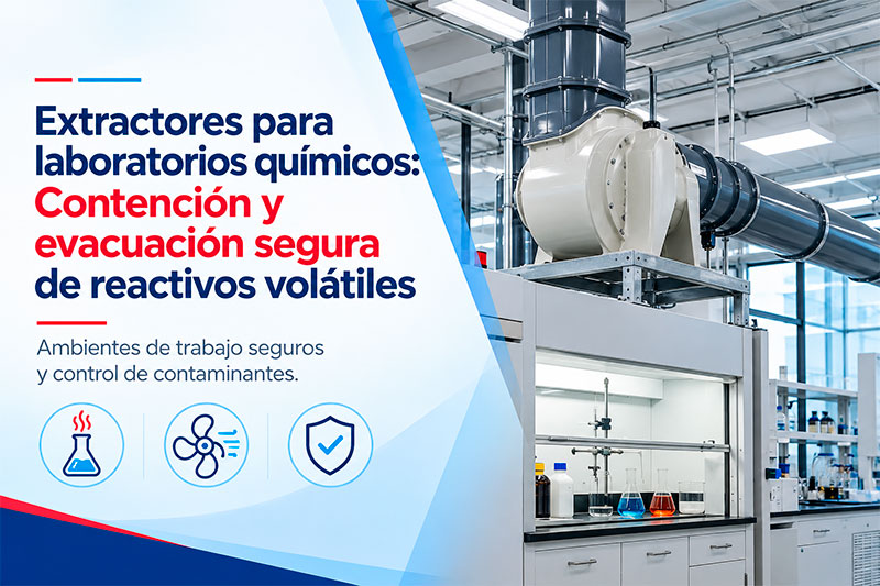 Extractores para laboratorios químicos: Contención y evacuación segura de reactivos volátiles