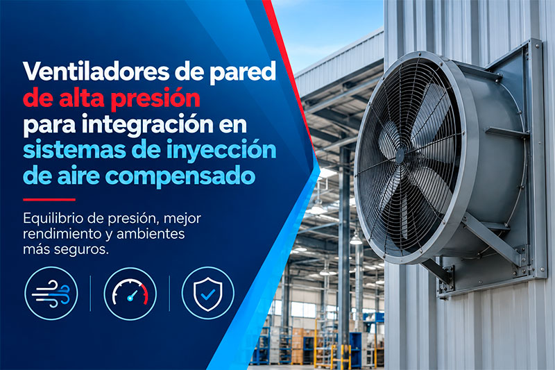 Ventiladores de pared de alta presión para integración en sistemas de inyección de aire compensado